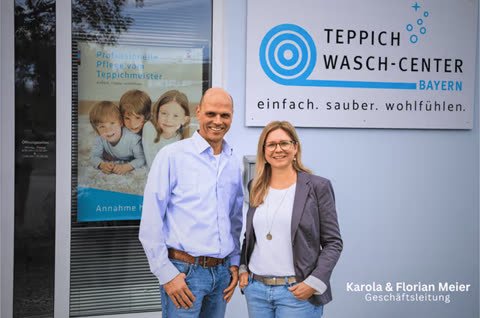 Karola und Florian Meier, Geschäftsleitung Teppich-Wasch-Center Bayern